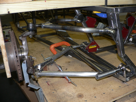Front suspension work in progress.